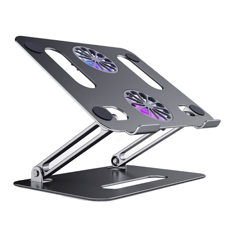 BONERUY P43F Aluminum Alloy Folding Computer Stand Notebook Cooling Stand, Colour: Gray with Type-C Cable - Cooling Pads by BONERUY | Online Shopping South Africa | PMC Jewellery | Buy Now Pay Later Mobicred