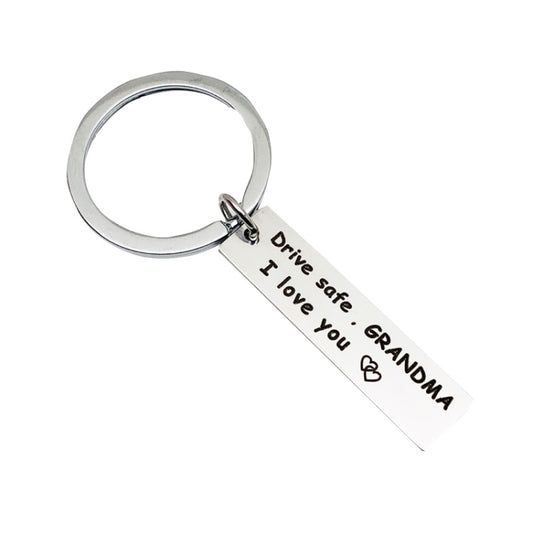 10 PCS C1010 Drive Safe Stainless Steel Tag Keychain 10x40mm(Grand Ma) - Key Rings by PMC Jewellery | Online Shopping South Africa | PMC Jewellery | Buy Now Pay Later Mobicred