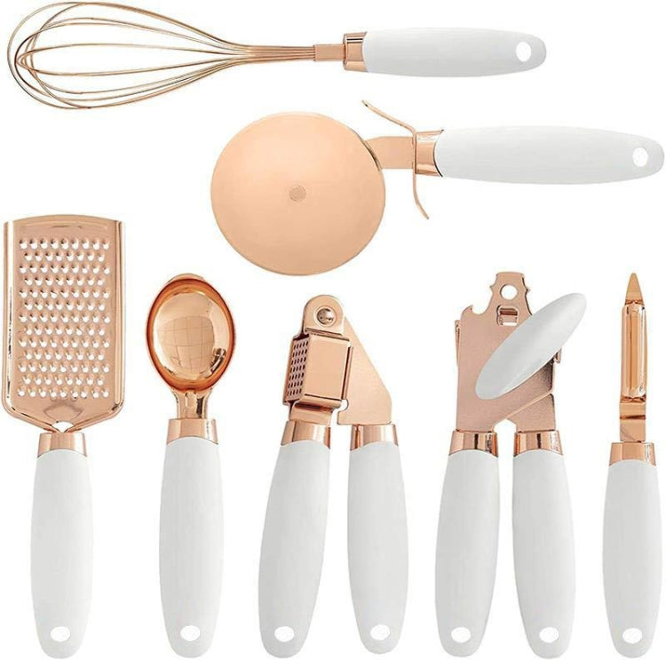 BXGN7-01 7 in 1 Household Kitchen Gadgets Set, Style: Leather Box(White) - Gadgets by PMC Jewellery | Online Shopping South Africa | PMC Jewellery | Buy Now Pay Later Mobicred