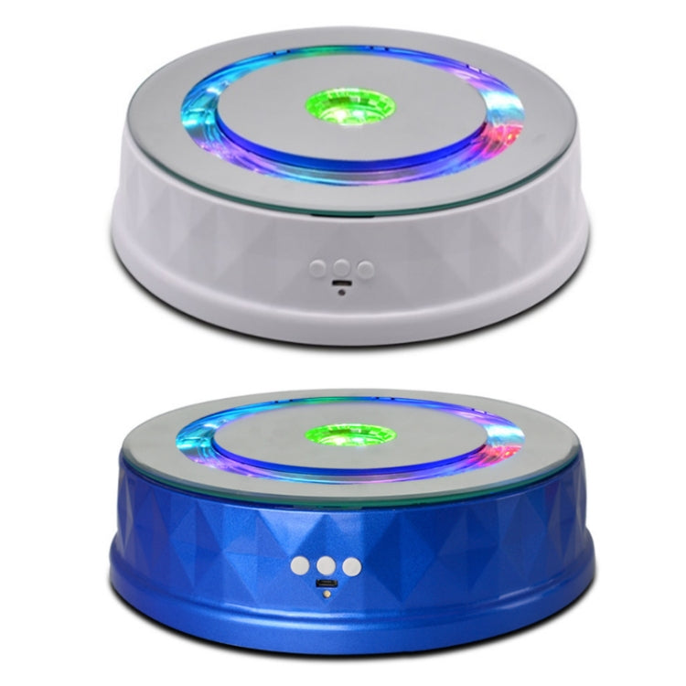 LED Light Electric Rotating Turntable Display Stand Video Shooting Props Turntable(Blue) -  by PMC TechLife | Online Shopping South Africa | PMC TechLife | Buy Now Pay Later Mobicred