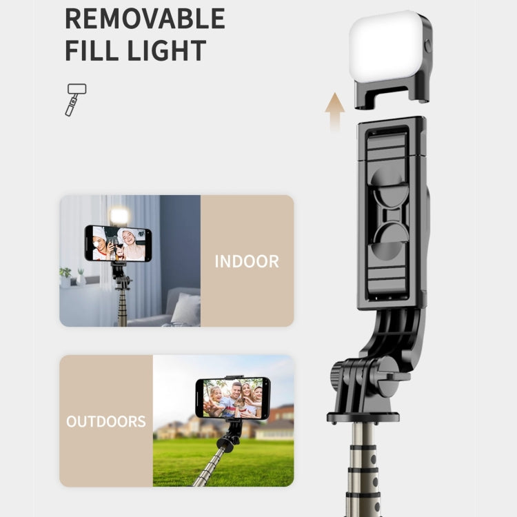 Mini Selfie Stick Integrated Multifunctional Bluetooth Selfie, Specification: Q11S 76cm With Fill Light - Selfie Sticks by PMC Jewellery | Online Shopping South Africa | PMC Jewellery | Buy Now Pay Later Mobicred