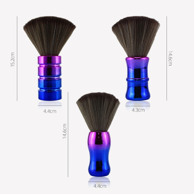 Electroplating Broken Hair Brush Haircut Neck Cleaning Brush( Round Handle Silver) - free shipping - PMC TechLife - Order now!