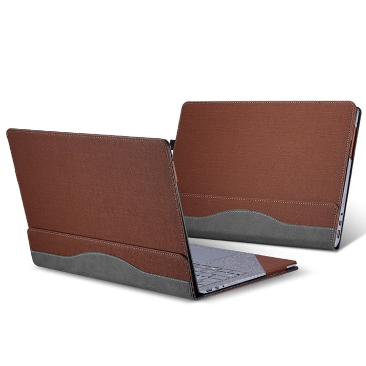 13.5 Inch Multifunctional PU Leather Laptop Sleeve For Microsoft Surface Laptop 1/2/3/4(Business Brown) - Other by PMC Jewellery | Online Shopping South Africa | PMC Jewellery | Buy Now Pay Later Mobicred