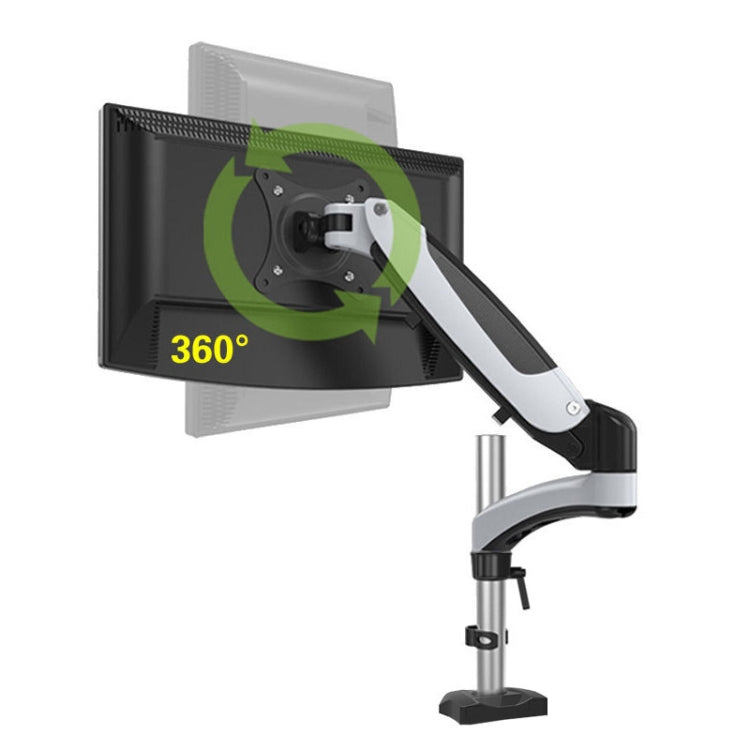 Gibbon Mounts Desktop Lifting Rotating Computer Monitor Stand, Specification Table Clip White GM112C - Laptop Stand by Gibbon Mounts | Online Shopping South Africa | PMC Jewellery | Buy Now Pay Later Mobicred