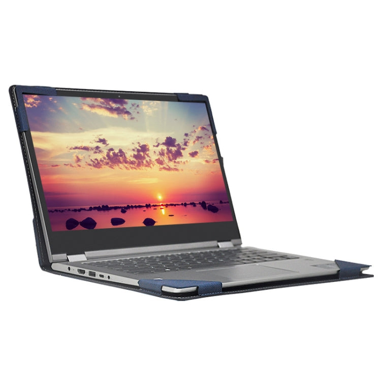 Laptop PU Leather Protective Case For Lenovo Yoga 520-14(Dark Gray) - 14.1 inch by PMC TechLife | Online Shopping South Africa | PMC TechLife