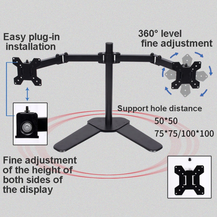 Desktop Lifting Monitor Stand Bracket Dual Screen Desk Base - TV Brackets & Mounts by PMC Jewellery | Online Shopping South Africa | PMC Jewellery | Buy Now Pay Later Mobicred