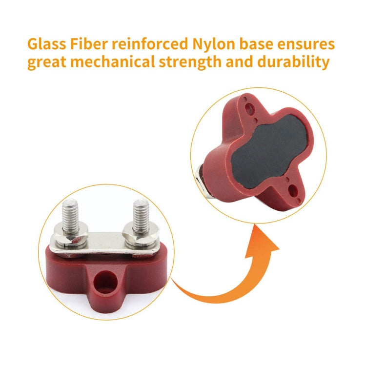 Double Terminal Block Spiral Fixed Wire Connector, Color: M8 Black - Booster Cable & Clip by PMC TechLife | Online Shopping South Africa | PMC TechLife | Buy Now Pay Later Mobicred