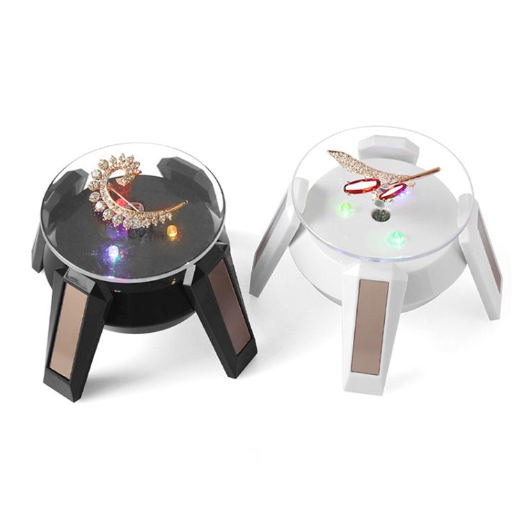 High-Footed UFO Solar 9cm 360 Rotating Display Stand Props Turntable(Black Blue Light) - free shipping - PMc TechLife - Order now!