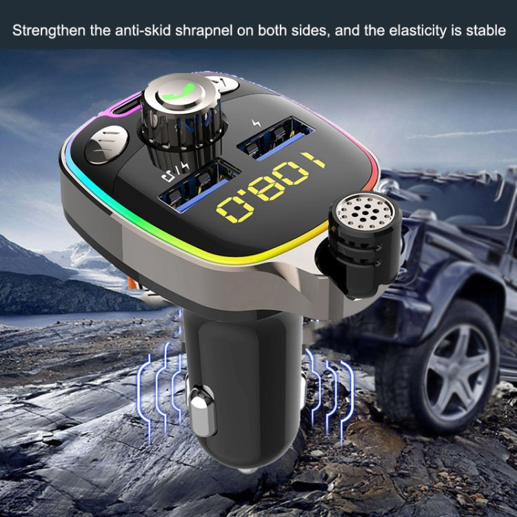 BC08 Car MP3 Bluetooth FM Transmitter With Ambient Light - Bluetooth Car Kits by PMC TechLife | Online Shopping South Africa | PMC TechLife | Buy Now Pay Later Mobicred