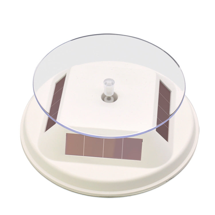 12cm Solar Rotating Display Stand Props Turntable(White) -  by PMC TechLife | Online Shopping South Africa | PMC TechLife | Buy Now Pay Later Mobicred