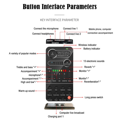 K9  Voice Changer Game Live Broadcast Mobile Computer Sound Card - Live Sound Effects Processors by PMC Jewellery | Online Shopping South Africa | PMC Jewellery | Buy Now Pay Later Mobicred