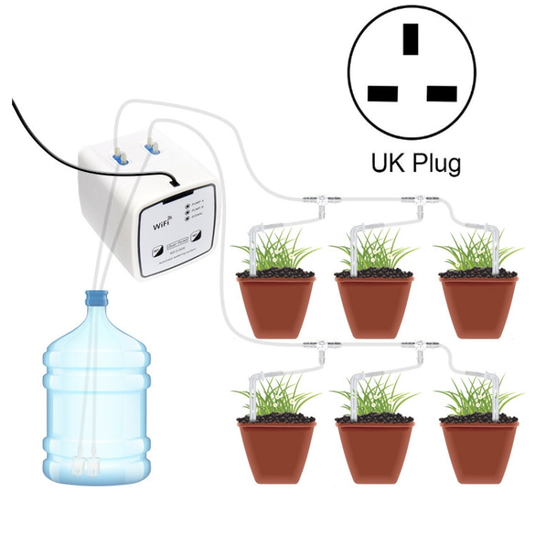 WD-01ADE WIFI Gardening Drip Irrigation Controller, Specification: Double Pump 20 Pots(UK Plug) - Watering & Irrigation by PMc TechLife | Online Shopping South Africa | PMc TechLife | Buy Now Pay Later Mobicred