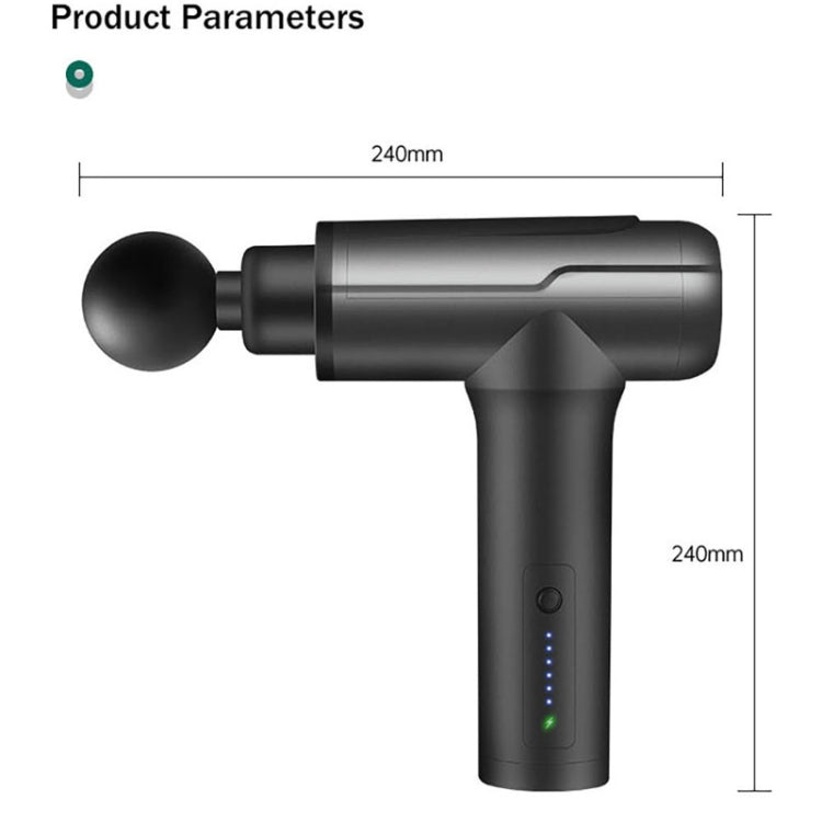 BG-128 6-speed Mini Convenient Massage Gun With 6 Massage Heads,CN Plug(Back) - free shipping - PMC TechLife - Order now!