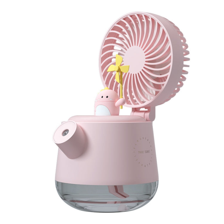 A04a USB Cute Pet Kettle Spray Desktop Fan(Pink Small Dinosaur) - Electric Fans by PMC Jewellery | Online Shopping South Africa | PMC Jewellery | Buy Now Pay Later Mobicred