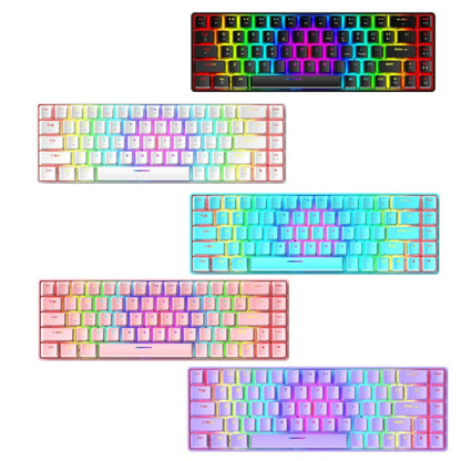 ZIYOU LANG T8 68 Keys RGB Luminous Gaming Mechanical Keyboard, Cable Length:1.6m(Pink Green Shaft) - Wired Keyboard by ZIYOU LANG | Online Shopping South Africa | PMC Jewellery | Buy Now Pay Later Mobicred