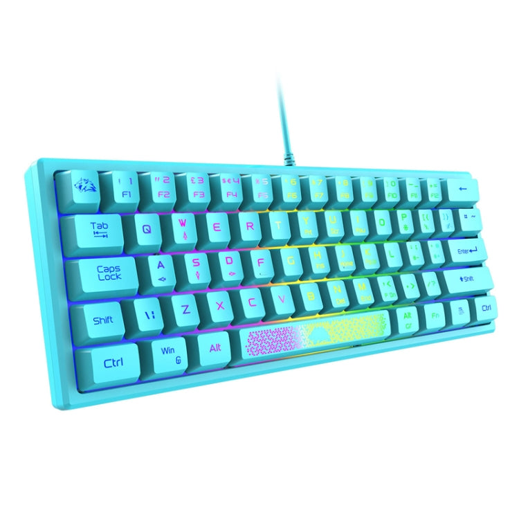 ZIYOU LANG K61 62 Keys RGB Lighting Mini Gaming Wired Keyboard, Cable Length:1.5m(Blue) - Wired Keyboard by ZIYOU LANG | Online Shopping South Africa | PMC Jewellery | Buy Now Pay Later Mobicred