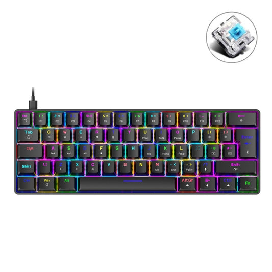 ZIYOU LANG T60 62-Key RGB Luminous Mechanical Wired Keyboard, Cable Length:1.5m(Black Green Shaft) - Wired Keyboard by ZIYOU LANG | Online Shopping South Africa | PMC Jewellery | Buy Now Pay Later Mobicred