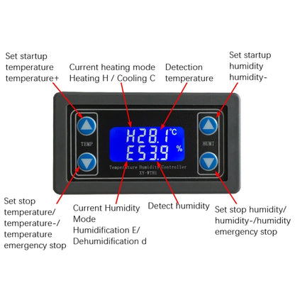 Digital Display High-Precision Double-Off Automatic Constant Temperature Humidity Control Panel - Boards & Shields by PMC Jewellery | Online Shopping South Africa | PMC Jewellery | Buy Now Pay Later Mobicred