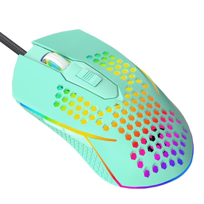 LEAVEN S50 6Keys Macro Definition Programmable RGB Lighted Gaming Wired Mouse, Cable Length: 1.5m(Blue) - Wired Mice by LEAVEN | Online Shopping South Africa | PMC Jewellery | Buy Now Pay Later Mobicred