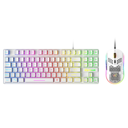 ZIYOU LANG T2 88 Keys Gaming Mechanical Luminous Keyboard and Mouse Set, Cable Length: 1.6m(White) - Wired Keyboard by PMC Jewellery | Online Shopping South Africa | PMC Jewellery | Buy Now Pay Later Mobicred