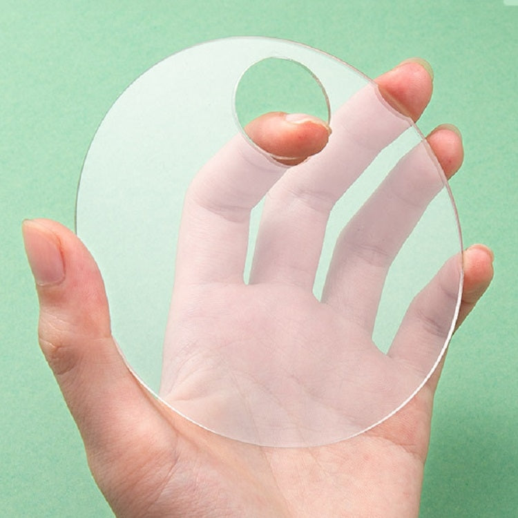 Acrylic Makeups Manicure Transparent Palette With Color Stick, Specification: Round Plate+Stick - free shipping - PMC Jewellery - Order now!