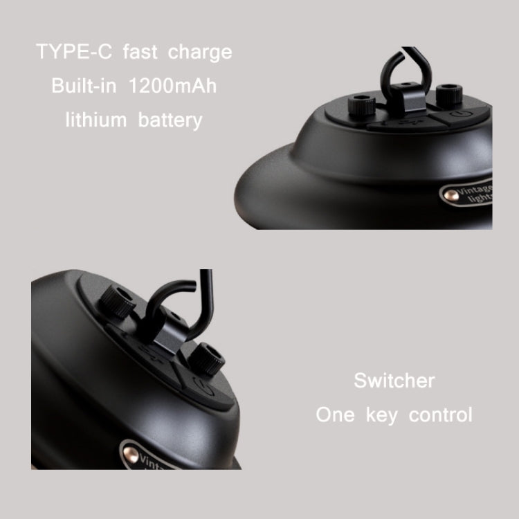 Outdoor Portable Hanging USB Charging Camping Light(Black) - Camping Lighting by PMc TechLife | Online Shopping South Africa | PMc TechLife | Buy Now Pay Later Mobicred