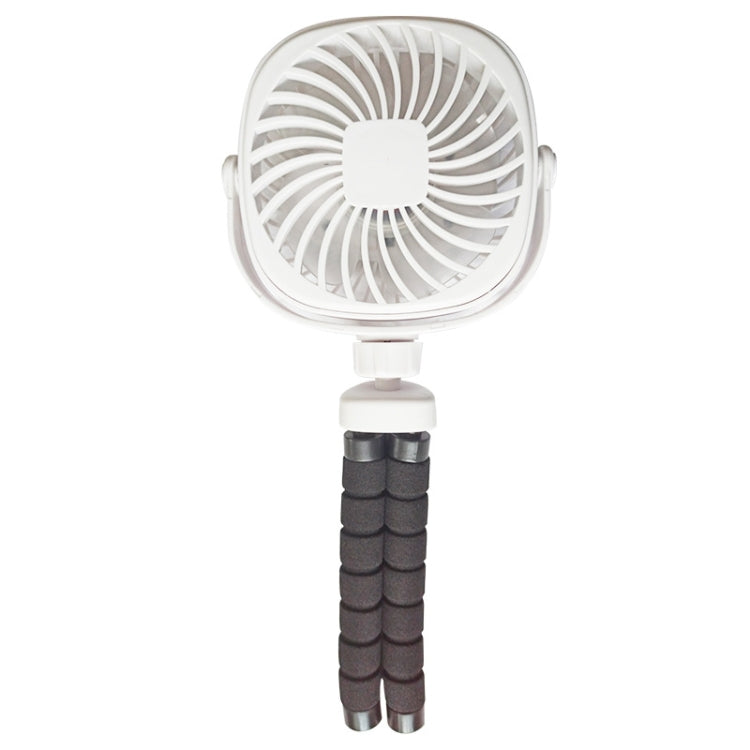 Octopus Stroller Deformation Fan Desktop Portable Handheld USB Small Fan, Colour: 1200mAh White - Electric Fans by PMC Jewellery | Online Shopping South Africa | PMC Jewellery | Buy Now Pay Later Mobicred