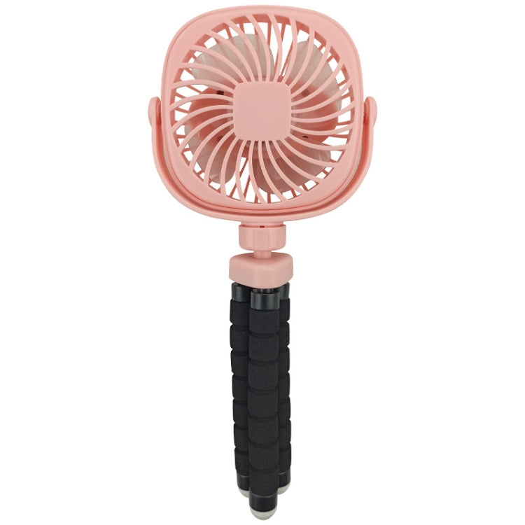 Octopus Stroller Deformation Fan Desktop Portable Handheld USB Small Fan, Colour: 2200mAh Pink - free shipping - PMC TechLife - Order now!