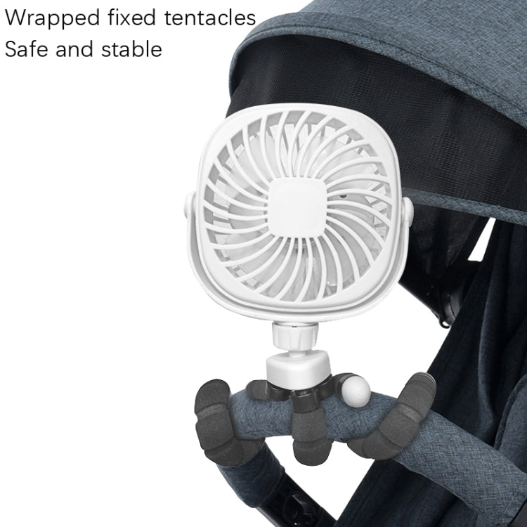 Octopus Stroller Deformation Fan Desktop Portable Handheld USB Small Fan, Colour: 2200mAh Pink - free shipping - PMC TechLife - Order now!