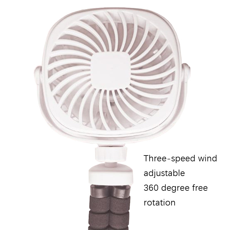 Octopus Stroller Deformation Fan Desktop Portable Handheld USB Small Fan, Colour: 2200mAh Black - Electric Fans by PMC Jewellery | Online Shopping South Africa | PMC Jewellery | Buy Now Pay Later Mobicred