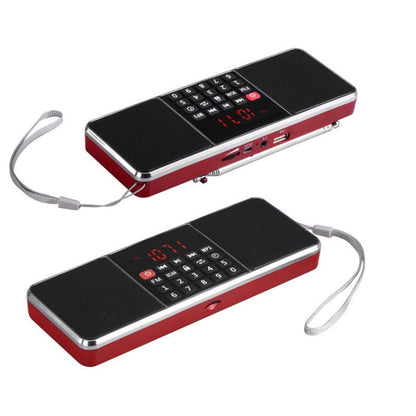 L-288FM Dual Speaker Radio MP3 Player Support TF Card/U Disk with LED Display(Red) - Radio Player by PMC Jewellery | Online Shopping South Africa | PMC Jewellery | Buy Now Pay Later Mobicred