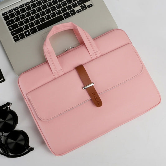 PU Waterproof Wear-resistant Laptop Bag, Size: 15-15.6 inch(Pink) - 15 inch by PMC Jewellery | Online Shopping South Africa | PMC Jewellery | Buy Now Pay Later Mobicred