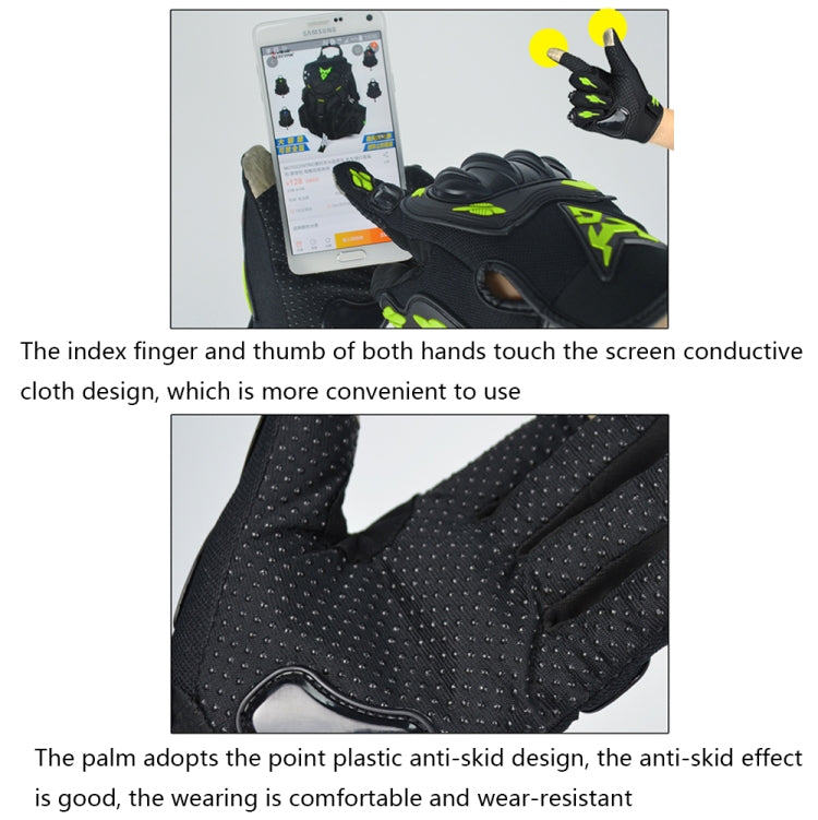 MOTOCENTRIC 13-MC-010 Touch Screen Motorcycle Breathable Gloves, Specification: L(Green) - free shipping - PMC TechLife - Order now!