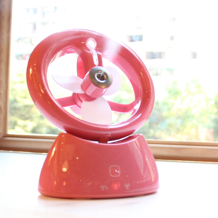 Mini USB Rechargeable Spray Fan Student Dormitory Office Desktop Mute Fan(Glossy Watermelon Red) - Electric Fans by PMC Jewellery | Online Shopping South Africa | PMC Jewellery | Buy Now Pay Later Mobicred