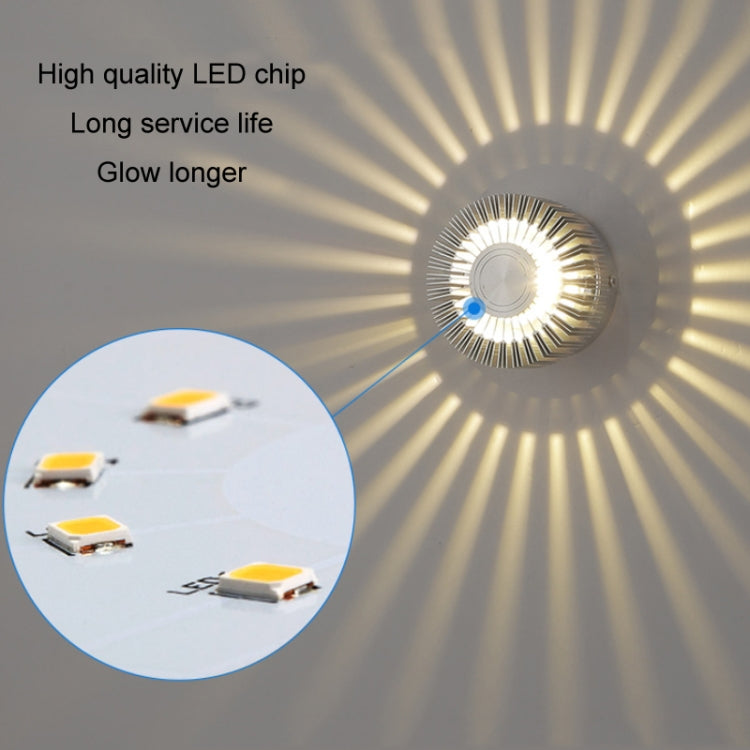 LED Aluminum Aisle Light Sunflower Corridor Lamp Decorative Light, Power source: Visible Installation 3W(Warm White) - Novelty Lighting by PMC TechLife | Online Shopping South Africa | PMC TechLife | Buy Now Pay Later Mobicred