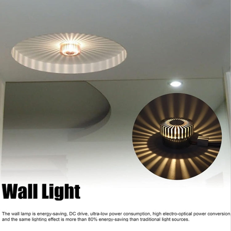 LED Aluminum Aisle Light Sunflower Corridor Lamp Decorative Light, Power source: Visible Installation 3W(Warm White) - Novelty Lighting by PMC TechLife | Online Shopping South Africa | PMC TechLife | Buy Now Pay Later Mobicred