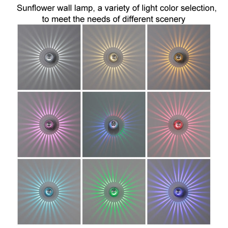 LED Aluminum Aisle Light Sunflower Corridor Lamp Decorative Light, Power source: Invisible Installation 3W(Blue) - Novelty Lighting by PMC TechLife | Online Shopping South Africa | PMC TechLife | Buy Now Pay Later Mobicred