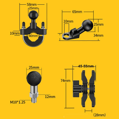 Motorcycle Bracket Crab Navigation Phone Bracket,Style： U-shaped+15W Wireless Charging - Holder by PMC Jewellery | Online Shopping South Africa | PMC Jewellery | Buy Now Pay Later Mobicred