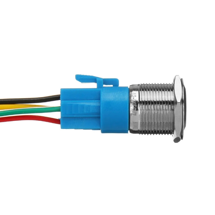 2 PCS 19mm Car Modified Metal Waterproof Button Flat Switch With Light, Color: Self-lock Green Light - Electrical Instruments by PMC TechLife | Online Shopping South Africa | PMC TechLife | Buy Now Pay Later Mobicred