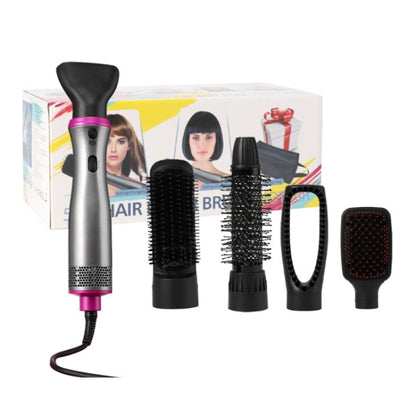 5 in 1 Curling And Straightening Hot Air Comb(EU Plug 220V Gray) - Hair Curler by PMC Jewellery | Online Shopping South Africa | PMC Jewellery | Buy Now Pay Later Mobicred