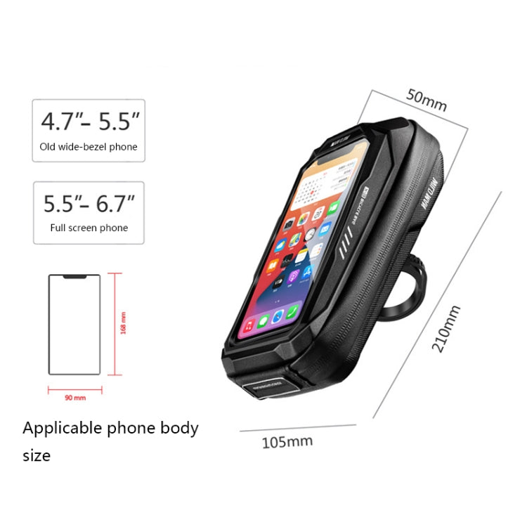 WILD MAN X3 0.5L EVA Hard Shell Bicycle Touch Screen Phone Bag(Red) - free shipping - PMC TechLife - Order now!