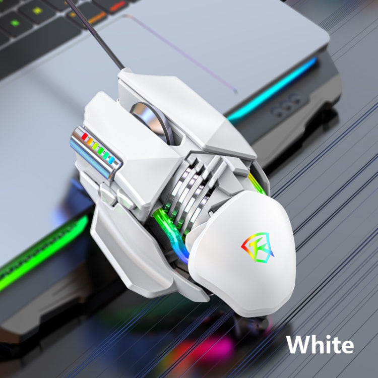 Y-FRUITFUL P3 6 Keys RGB Lighting Adjustable Wired Mouse(White) - Wired Mice by PMC Jewellery | Online Shopping South Africa | PMC Jewellery | Buy Now Pay Later Mobicred