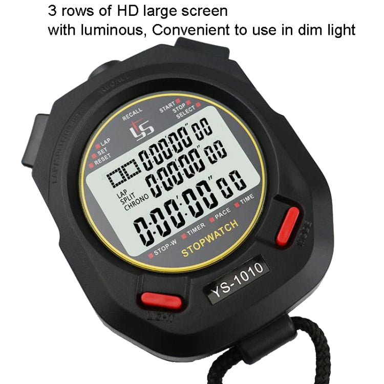 YS 3 Rows Display Luminous Stopwatch Timer Training Referee Stopwatch, Style: YS-1060 60 Memories - Pedometer by PMc TechLife | Online Shopping South Africa | PMc TechLife | Buy Now Pay Later Mobicred