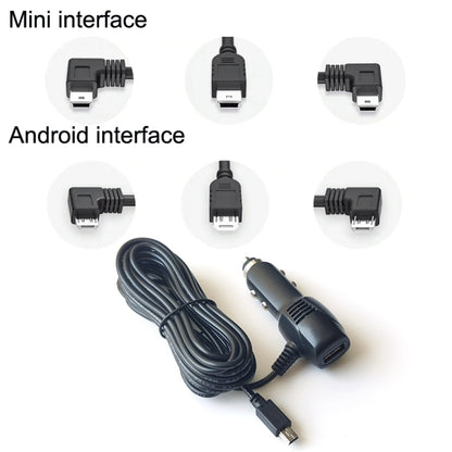 2 PCS Car Charger Fast Charging Driving Recorder Supply Line, Style: 1.5A+2.4A(Mini Right Bend) - Cables & Connectors by PMC Jewellery | Online Shopping South Africa | PMC Jewellery | Buy Now Pay Later Mobicred