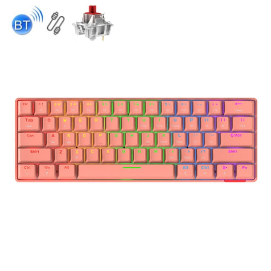 Ajazz STK61 61 Keys Dual Mode Wireless Bluetooth Mechanical Keyboard(Red Shaft Red Gorge) - Wireless Keyboard by Ajazz | Online Shopping South Africa | PMC Jewellery | Buy Now Pay Later Mobicred