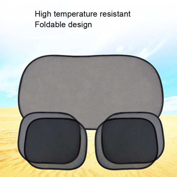 Non-Porous Suction Cup Car Mesh Sunshade(Black Rear Block+Black Side Block x 4) - Window Foils & Solar Protection by PMC TechLife | Online Shopping South Africa | PMC TechLife