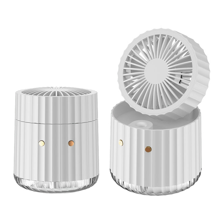 PW01 USB Water Cooling Mini Fan Desktop Turbo LED Spray Humidifying Air Cooler(White) - Electric Fans by PMC Jewellery | Online Shopping South Africa | PMC Jewellery | Buy Now Pay Later Mobicred