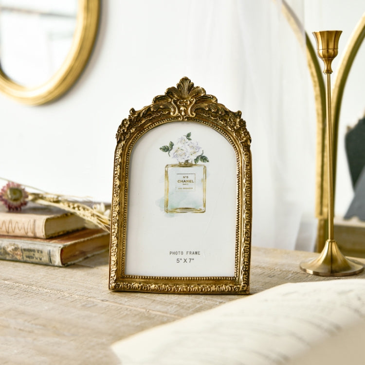 Retro Imitation Wood Home Decor Photo Frames, Spec: Arched-7 inches - Photo Albums & Photo Frames by PMC TechLife | Online Shopping South Africa | PMC TechLife