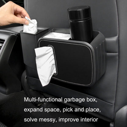 Car Drain Tissue Box Umbrella Storage Pocket Bag Storage Box Car Trash Can(Brown) - Tissue Boxes by PMC Jewellery | Online Shopping South Africa | PMC Jewellery | Buy Now Pay Later Mobicred