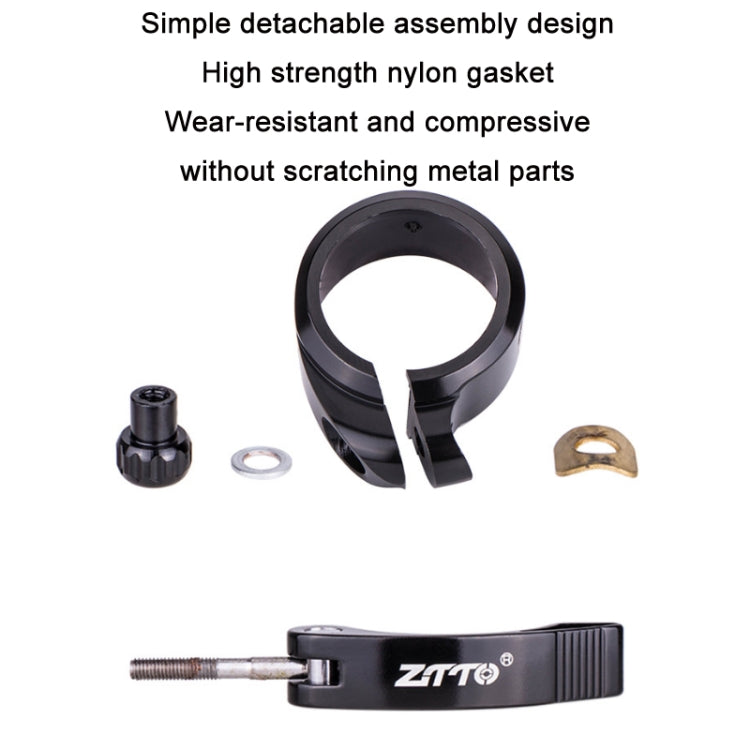 ZTTO Folding Bicycle Seatpost Clamp Retrofit Accessories, Color: 39.8mm (Blue) - Pipe clamps by ZTTO | Online Shopping South Africa | PMC Jewellery